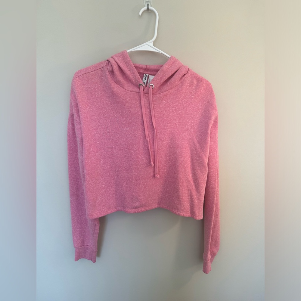 H&M Pink Cropped Hoodie